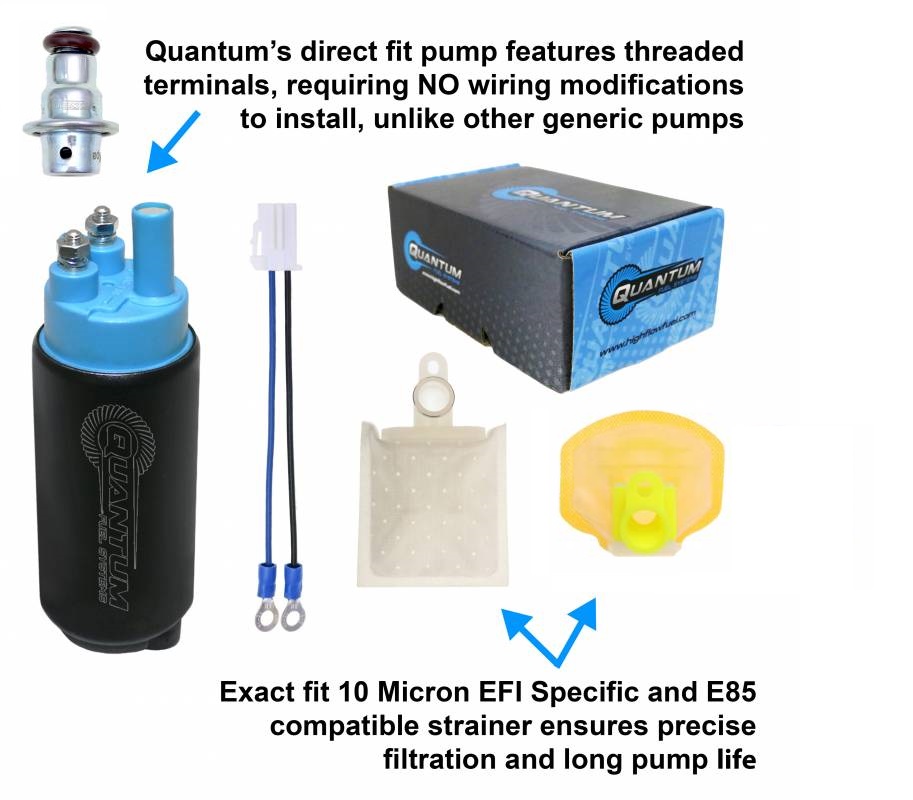 HFP-384-UR Kraftstoffpumpe Für Kawasaki Motorräder - Inklusive Einbausatz & Druckregler